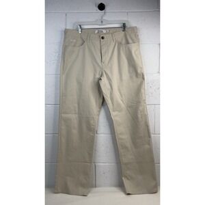 Tenore Pants Mens 36x31  Chino Straight Leg Pocket Front Flat Casual Pants Beige